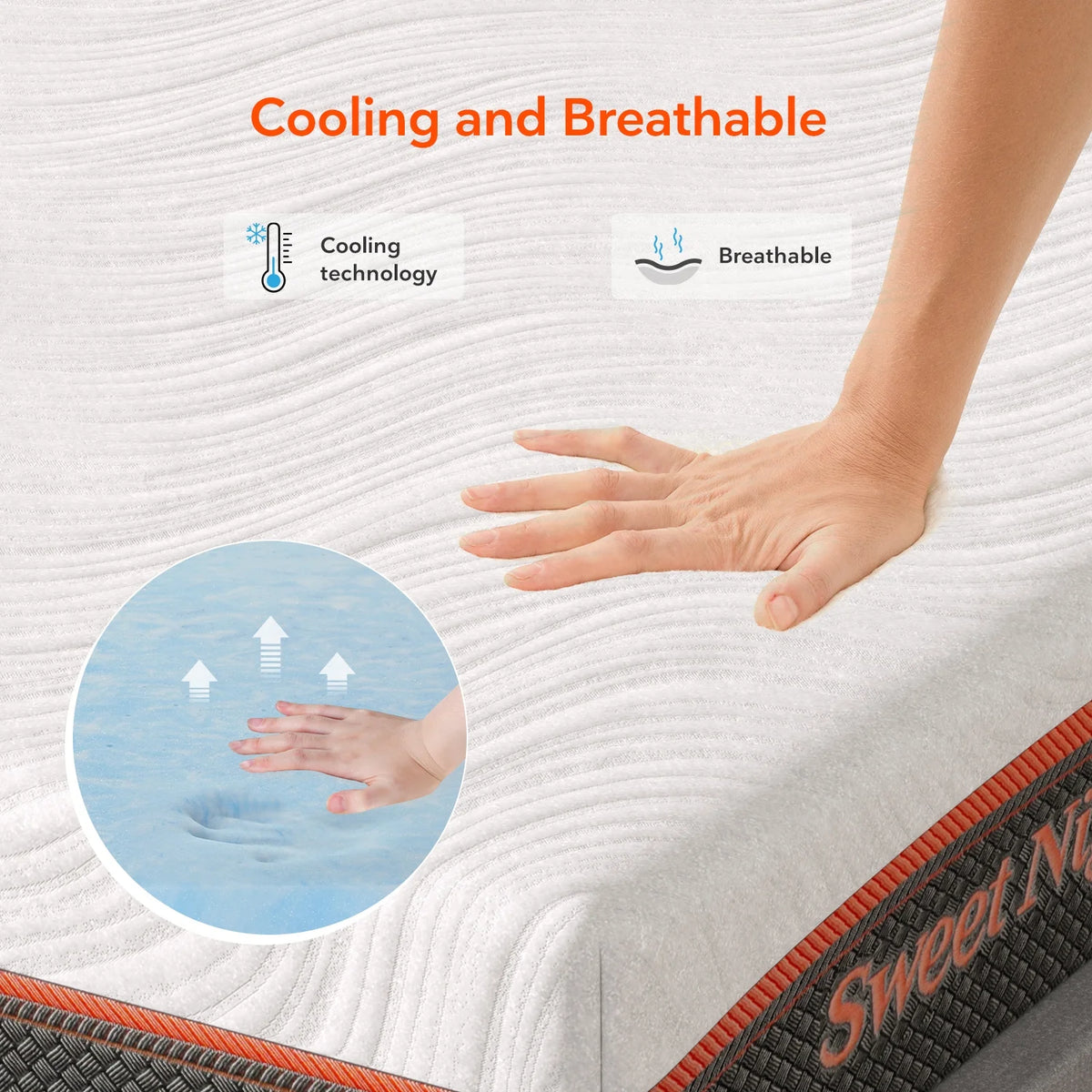 Twin Size Gel Memory Foam Pocket Spring Hybrid Mattress V47494