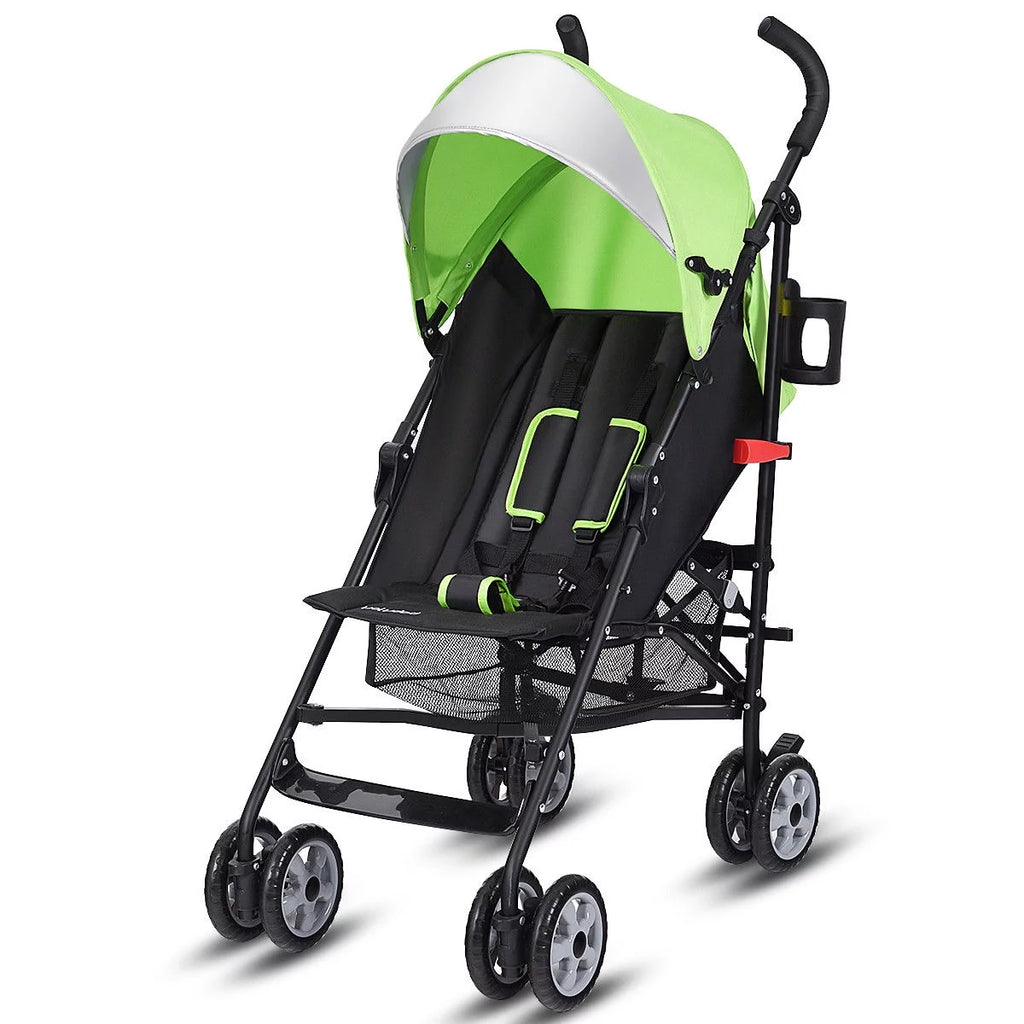 Folding Lightweight Umbrella Stroller with Storage Basket Black C326