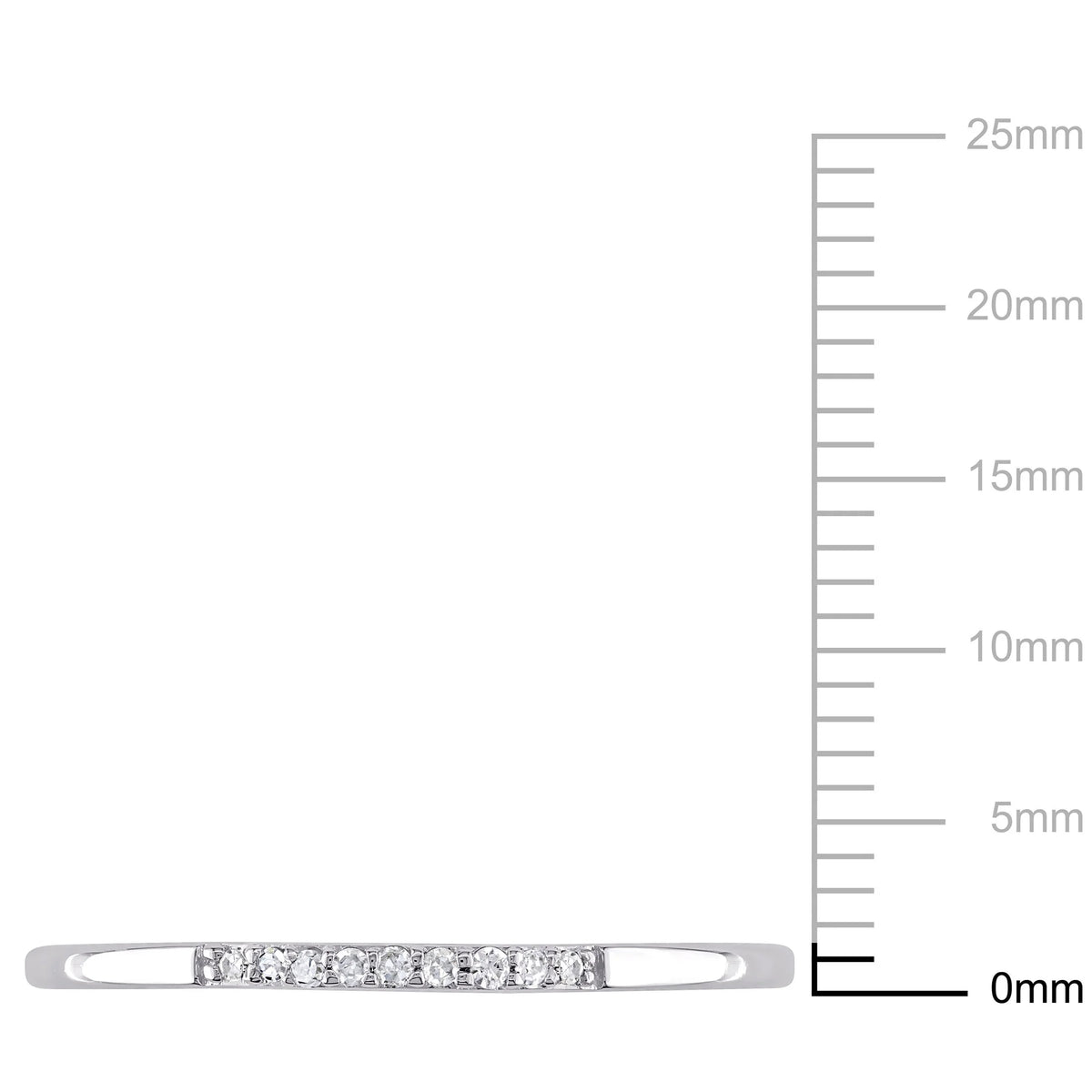 10kt White Gold Diamond Accent Wedding Band E3969