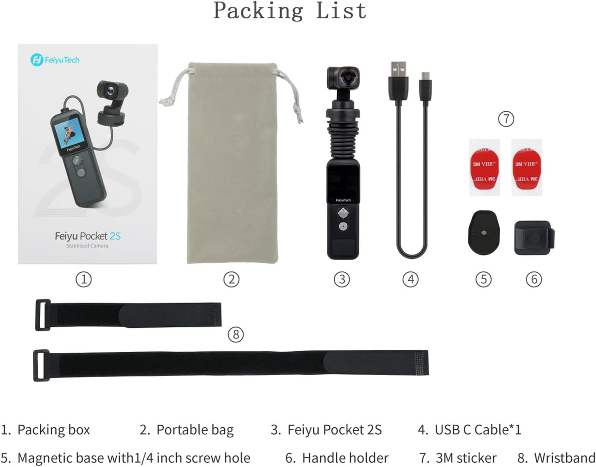 4K Video Action Camera with 3-Axis Gimbal Stabilized U9654