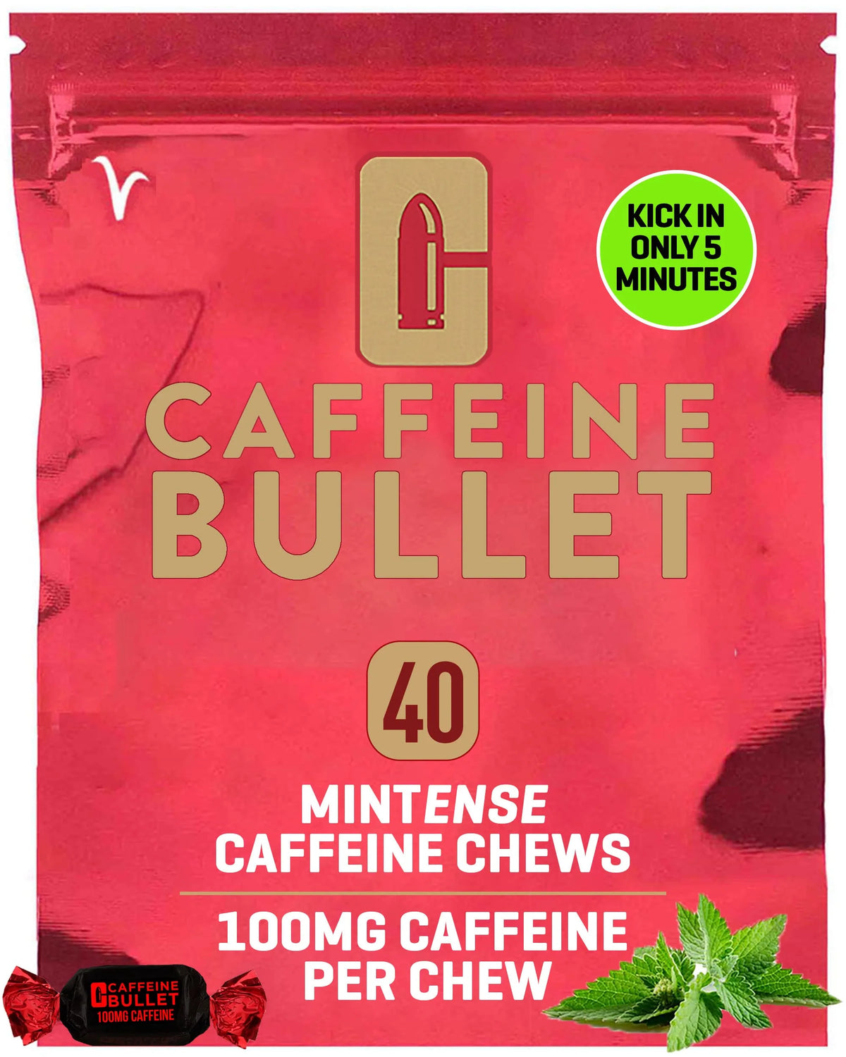 Mint Caffeine Gummies for Adults 4000mg O497