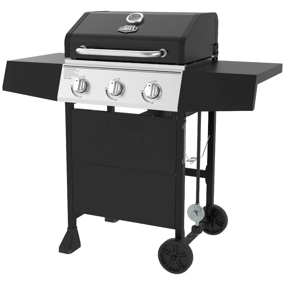 3 Burner Propane Gas Grill in Black C3666