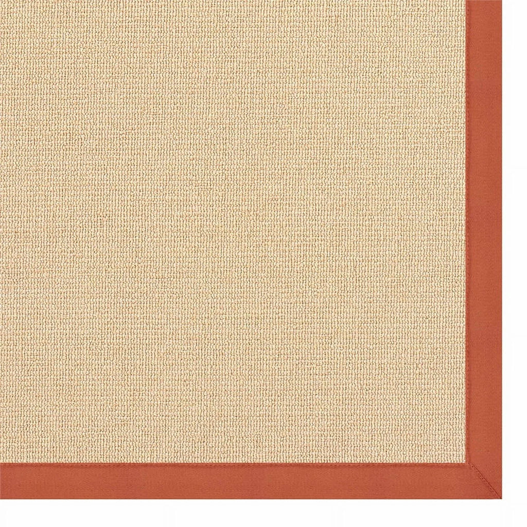 Machine Tufted Wool 5'x8' Rug in Natural and Burnt Orange H376577