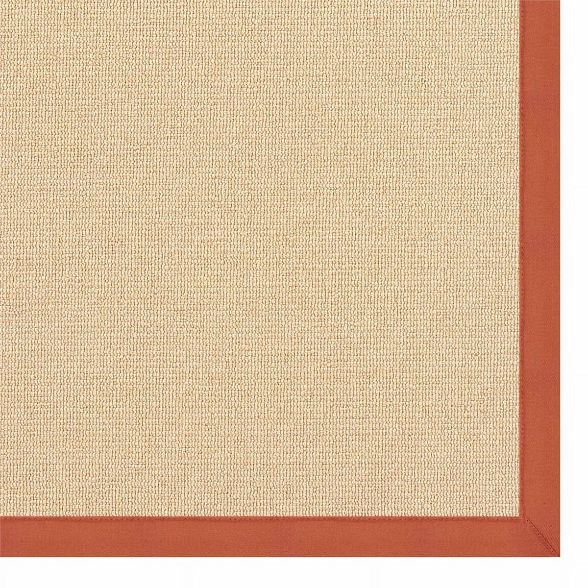 Machine Tufted Wool 5'x8' Rug in Natural and Burnt Orange H376577