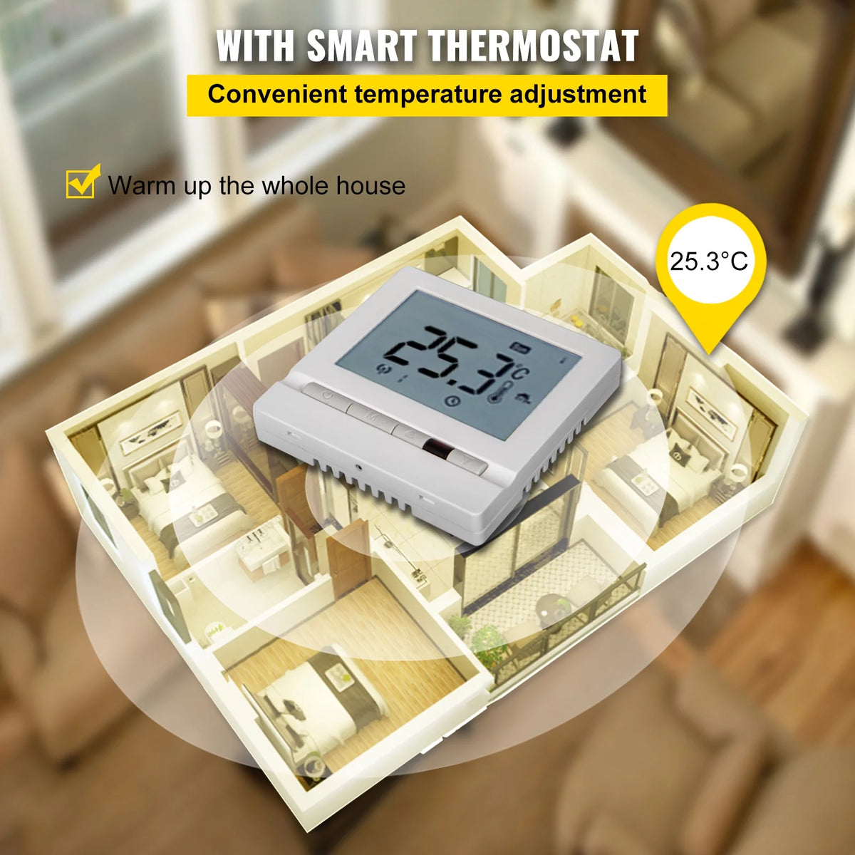 21.4 Square Feet Waterproof Insulated Floor Heating Cable B702
