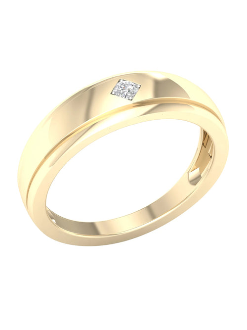 10k Yellow Gold Men's Solitaire Ring Q596639