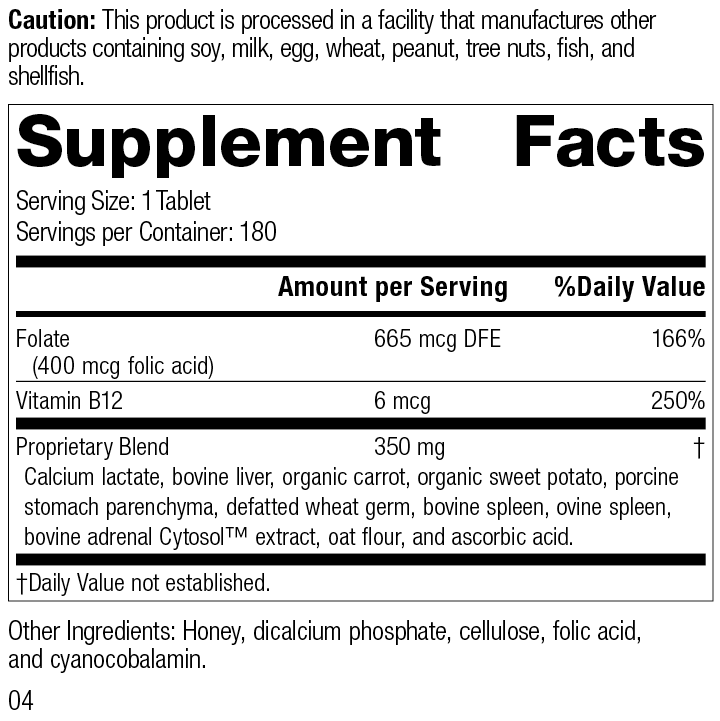 Folic Acid B12 180 Tablets P6901