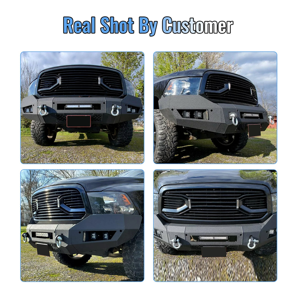 Front Bumper with D-Ring LED Fog Light H293