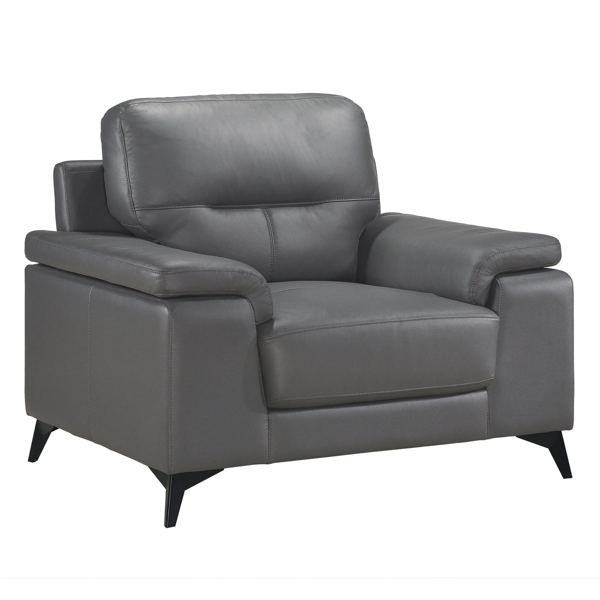 Dark Gray Leather Upholstered Chair H87060