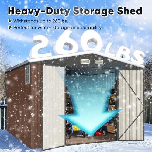 5X3 FT Heavy Duty Outdoor Metal Storage Shed A52737