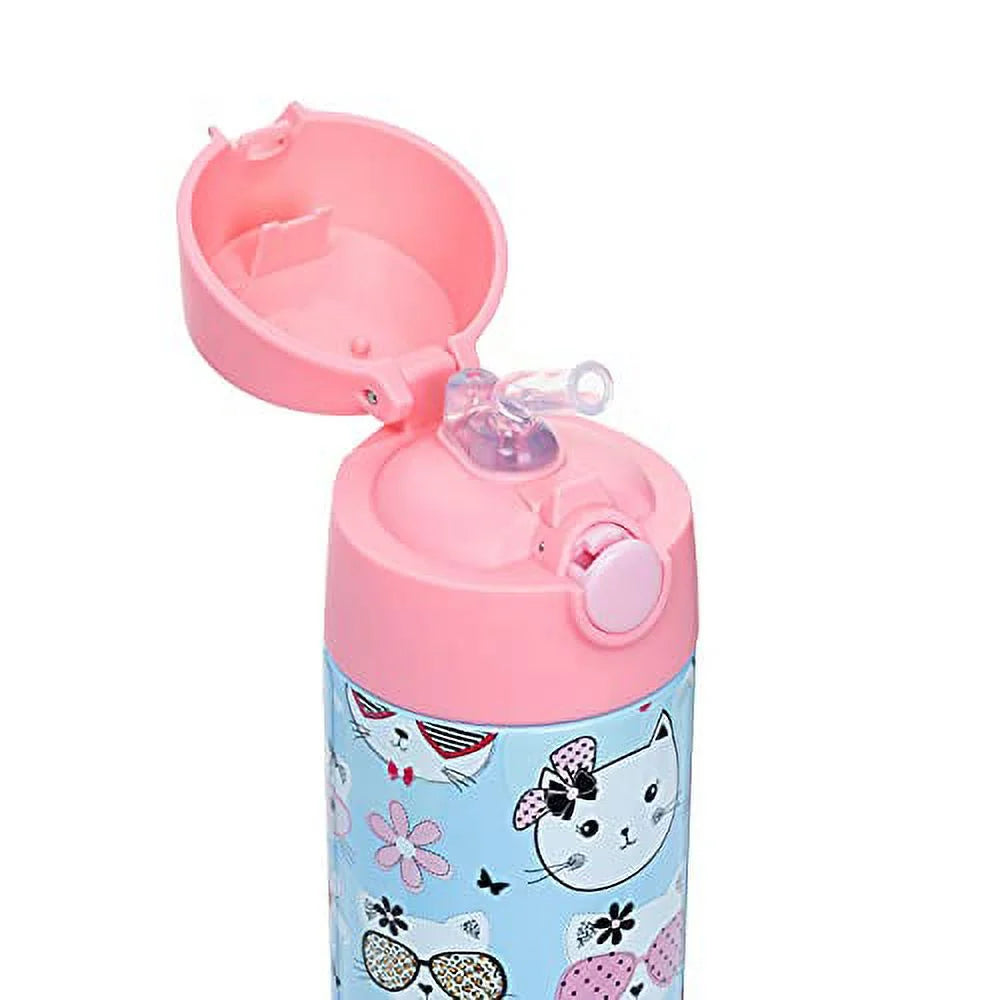 17oz Insulated Stainless Steel Kids Water Bottle with Straw C617