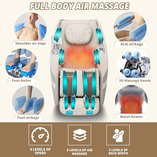 3D Full Body Zero Gravity Massage Chair with Heat and SL-Track N4194