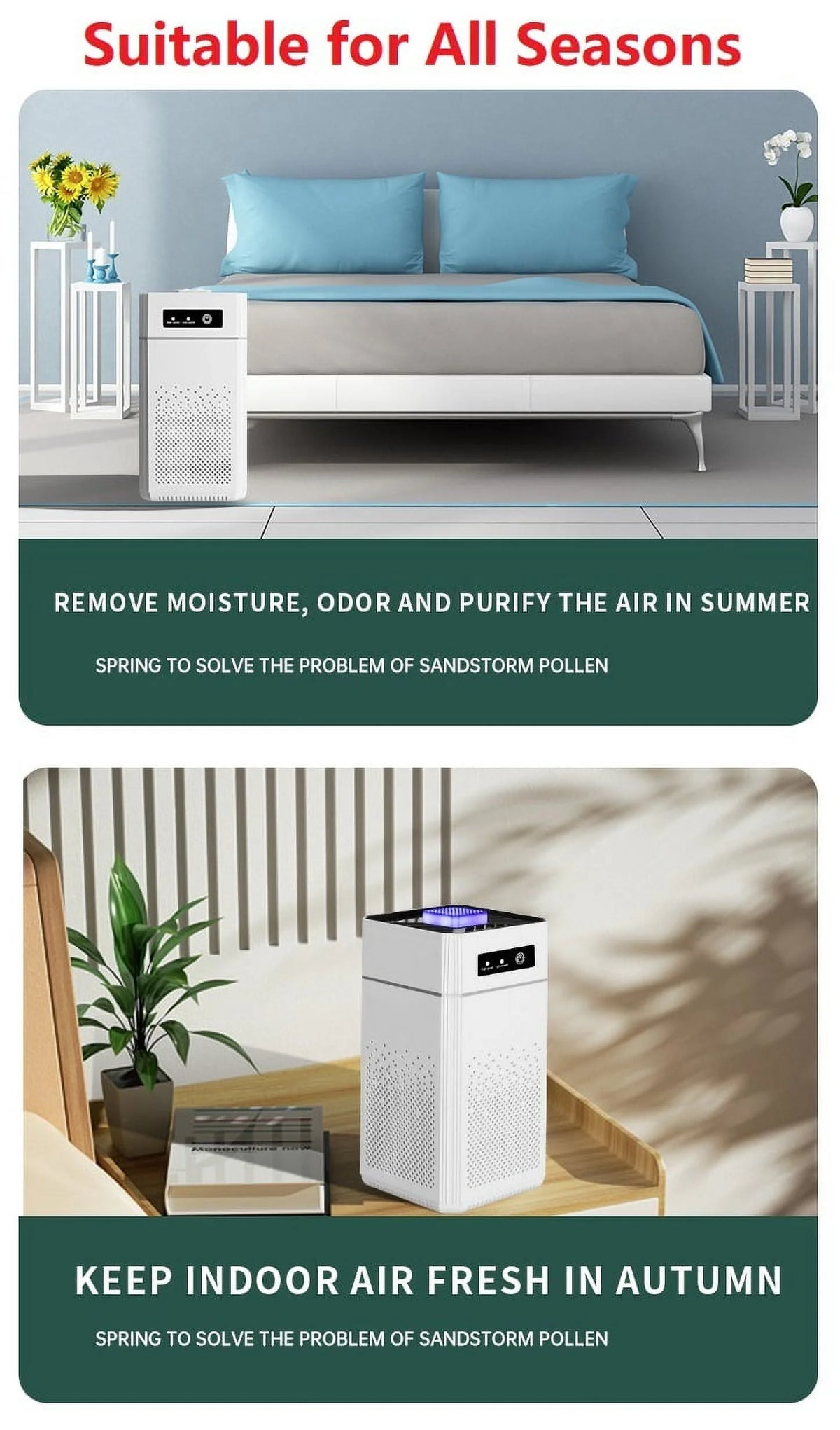 White Air Purifier for Large Room N73117