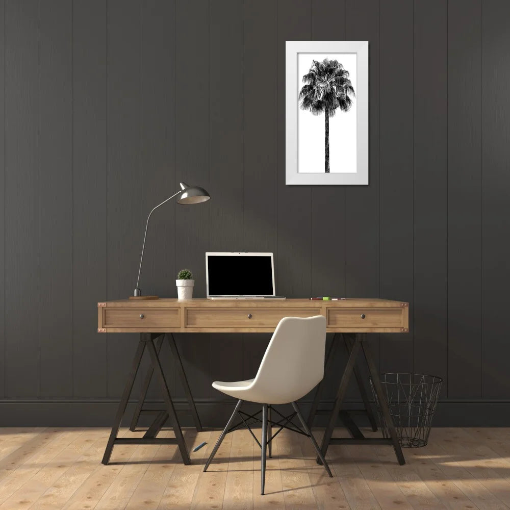 White Modern Wood Framed Museum Art Print X4552