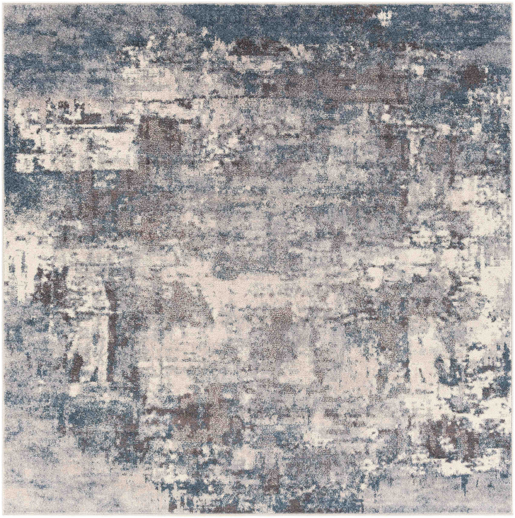 7x7 Teal Square Area Rug A95788