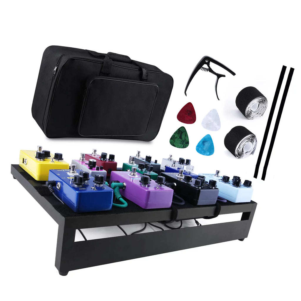 Large Aluminum Alloy Guitar Effect Pedal Board with Carry Bag Y29136