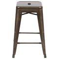 24" High Metal Counter-Height Indoor Bar Stool Set of 4 R923792