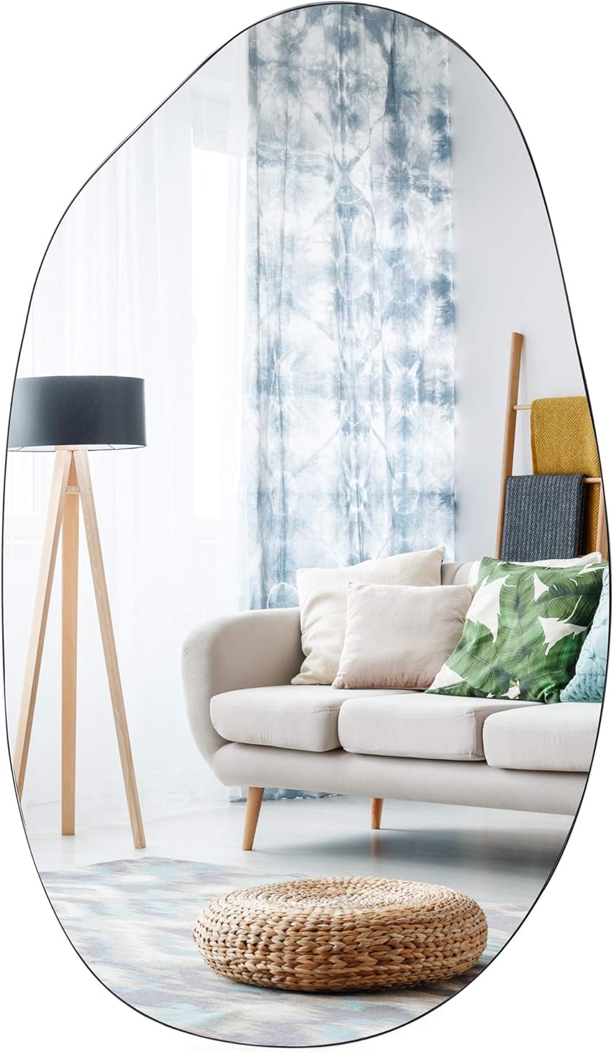Asymmetrical Wall Mounted Mirror, 19.7 x 20.5 Inches Z30813