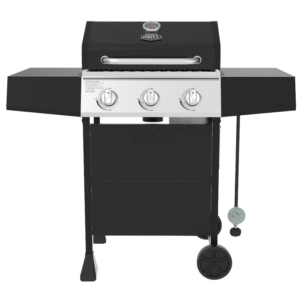 3 Burner Propane Gas Grill in Black C3666
