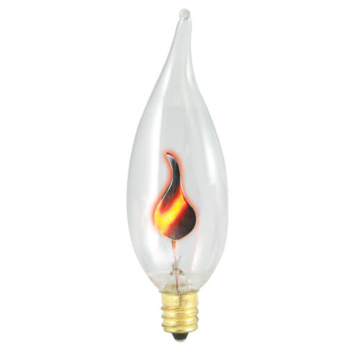 3 Watt Incandescent Flame Tip Chandelier Bulb Candelabra Base 15 Packs Y220