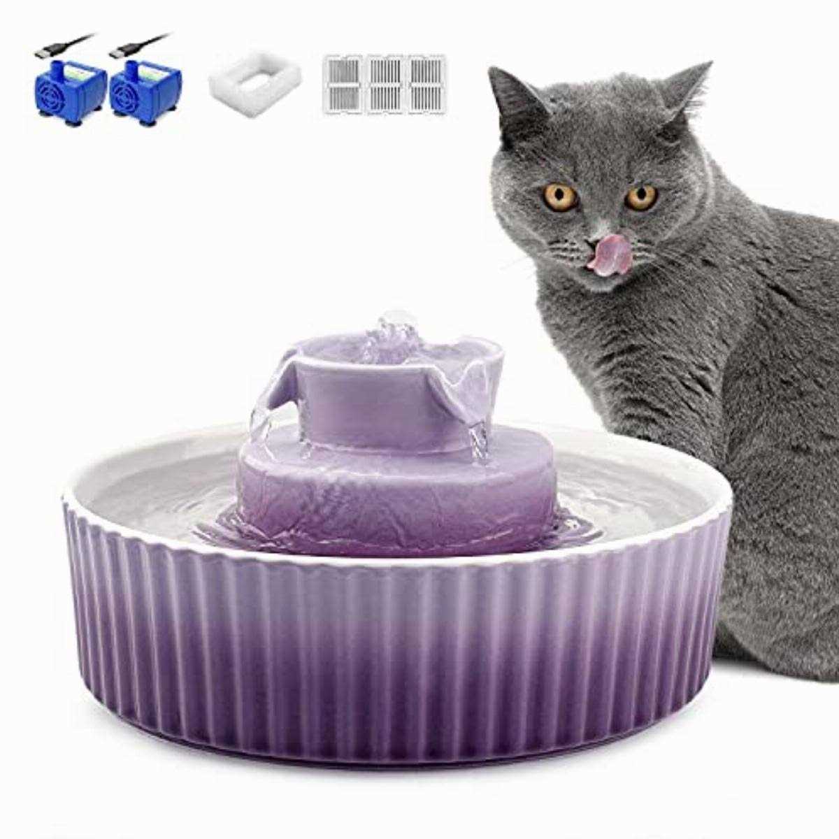 Ceramic Cat Water Fountain 2.1 L R41389