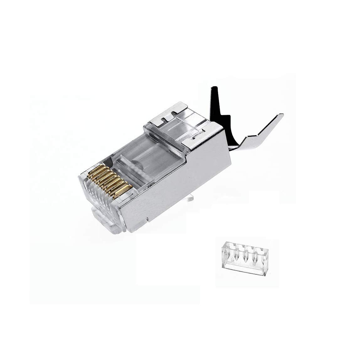 100 Pcs Cat7 RJ45 Metal Shielded Connectors U986