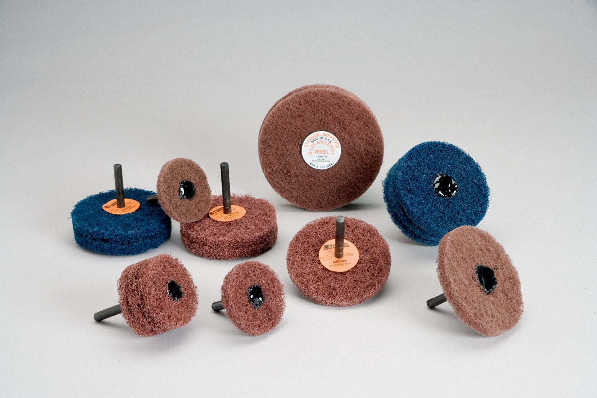 2 in x 2 Ply x 1/4 in A Med Buff and Blend Wheel I136055