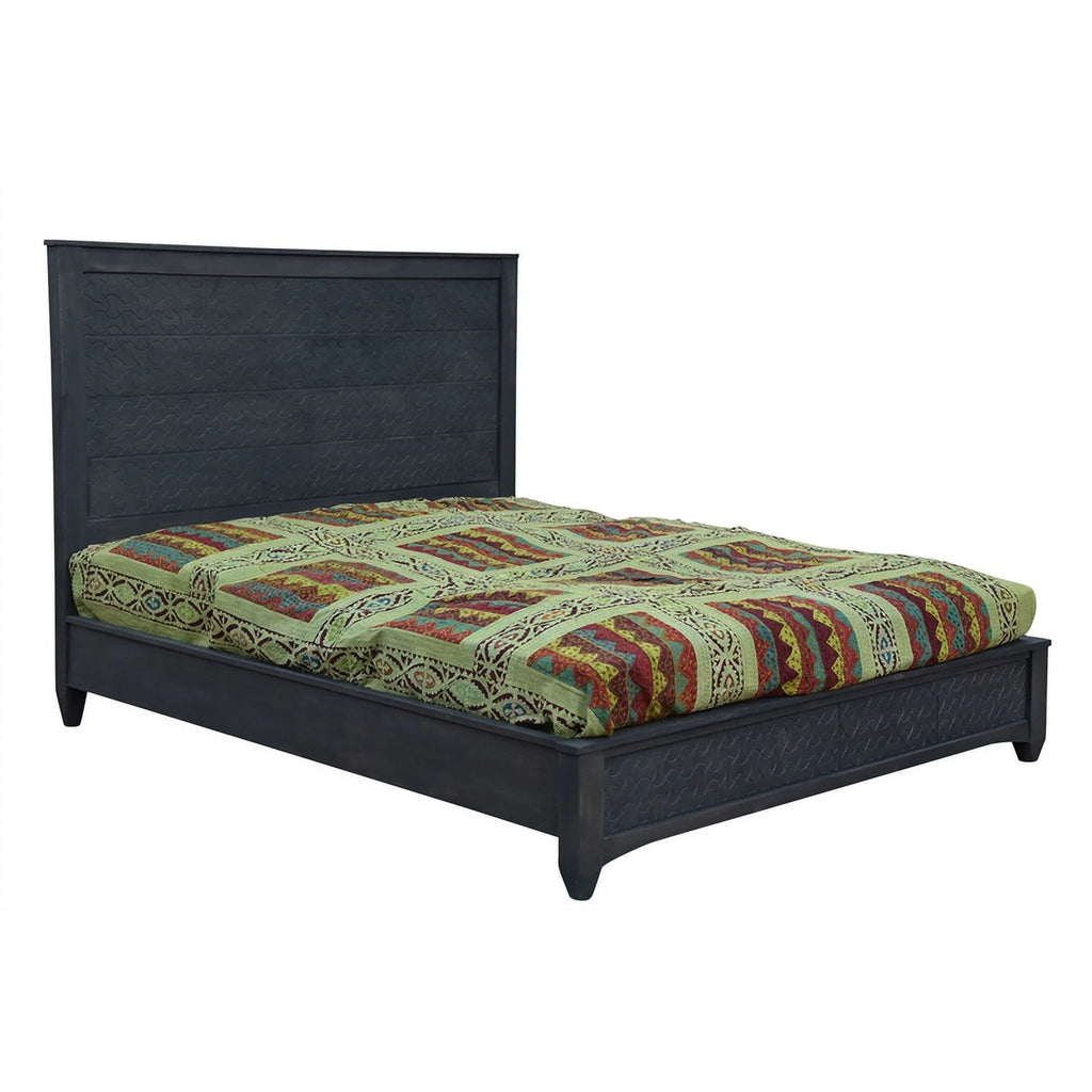 Solid Wood Hand-Carved California King Bed K1078