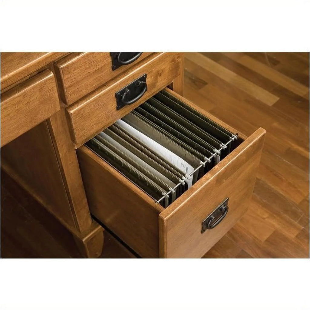 Cottage Oak Pedestal Storage Computer Desk D83951