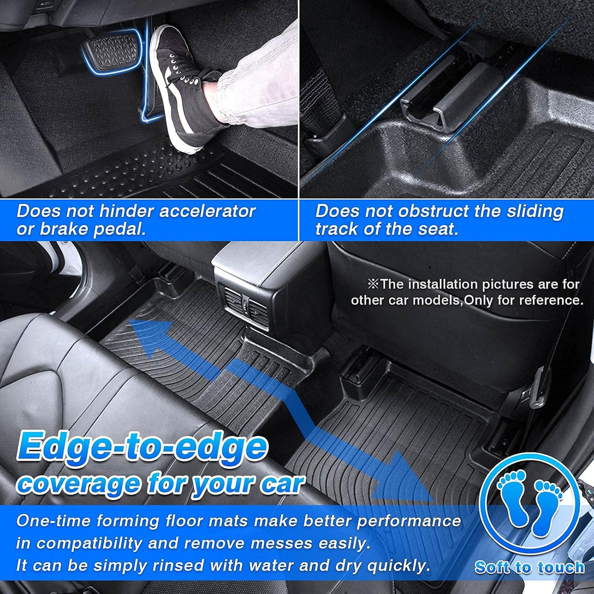 All Weather Floor Liners for Ford Ranger Super Crew TPE F252