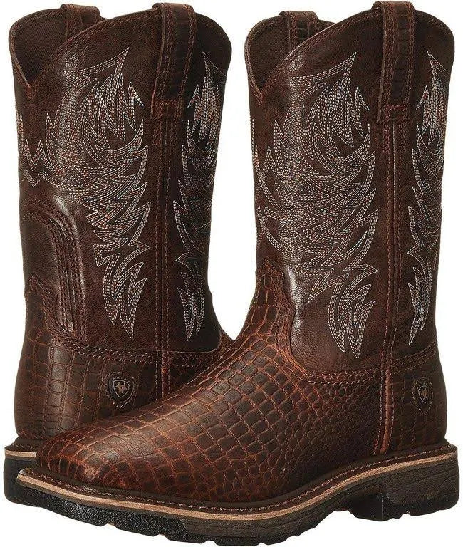 Brown Wide Work Boots B175895