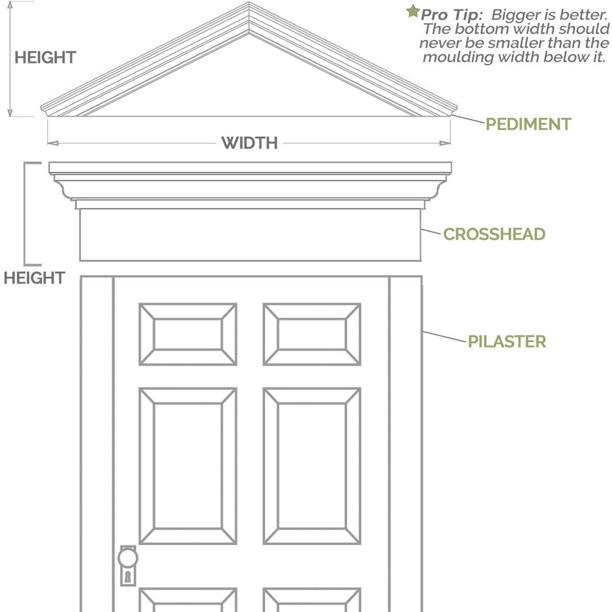 Two Equal Flat Panel PVC Pilaster with Decorative Capital & Base (Pair) T169249