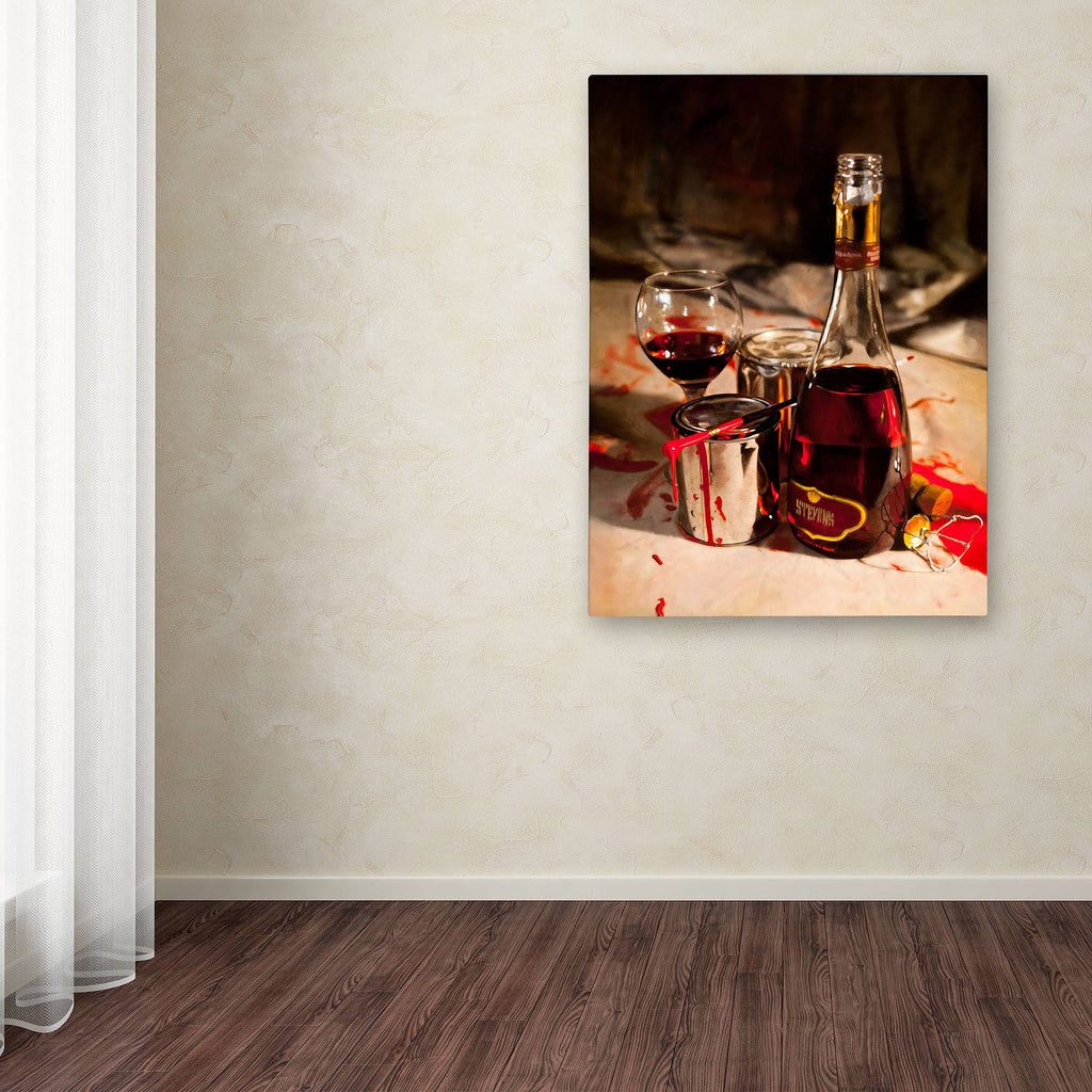 Red Label Wine Canvas Art B955