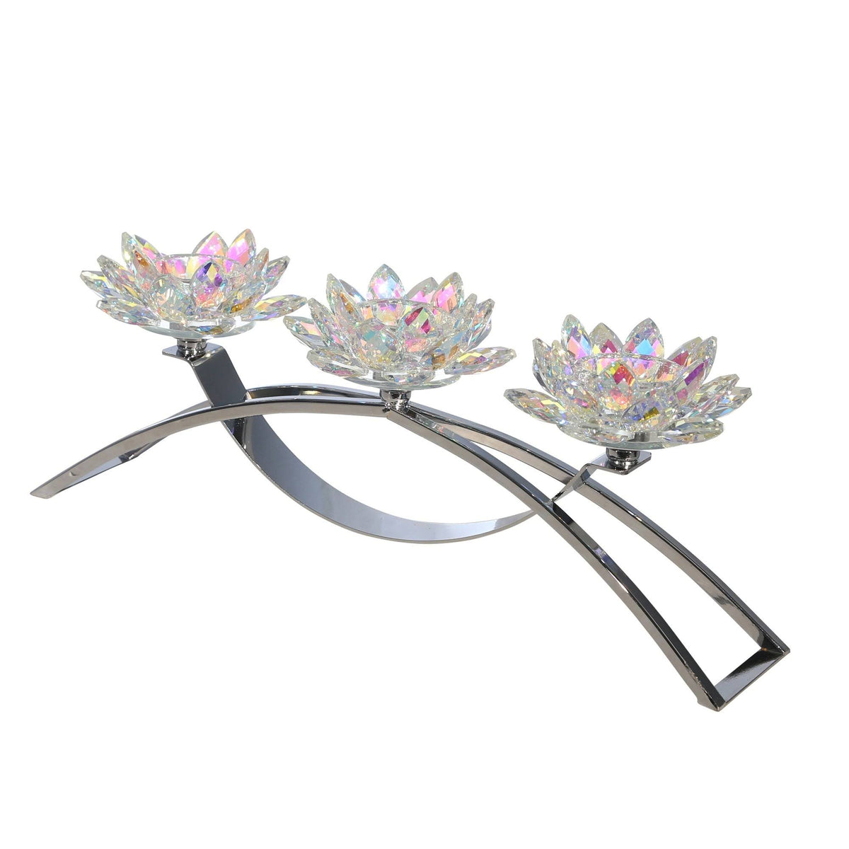 Rainbow 3 Lotus Candle Holder L620