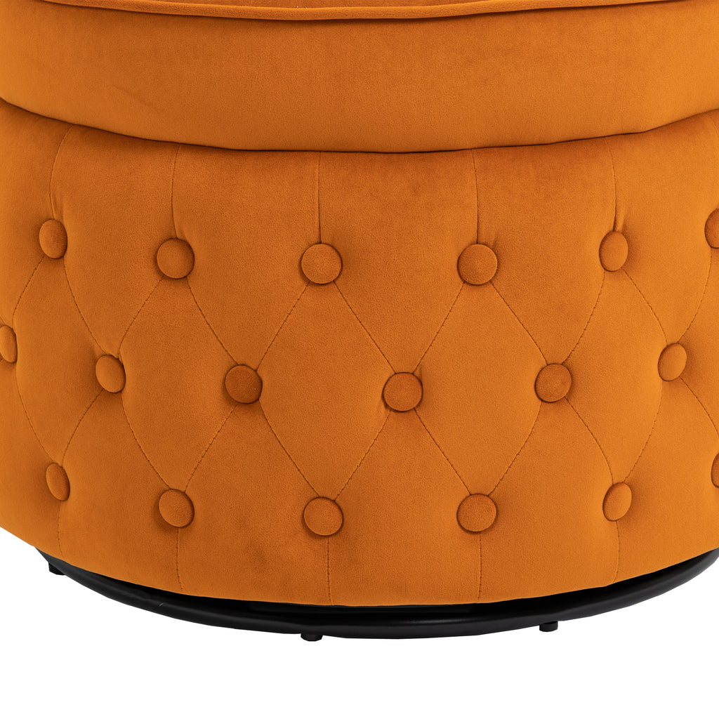 Swivel Cuddle Barrel Accent Sofa Chairs with Wide Upholstered Fluffy Velvet Fabric Chair Q35145