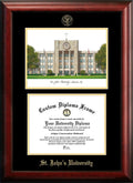 Gold Embossed Diploma Frame with Campus Images Lithograph K405