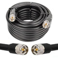 PL259 CB Coax Cable 50ft, RG8 UHF Male 50 Ohm Jumper Cable K18567