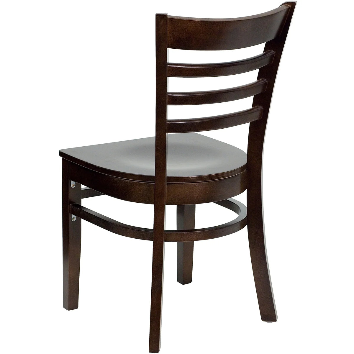 2 Pack Ladder Back Walnut Wood Chair K446229