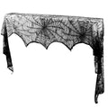 Black Spider Web Lace Mantel Scarf 2 Pack D187233