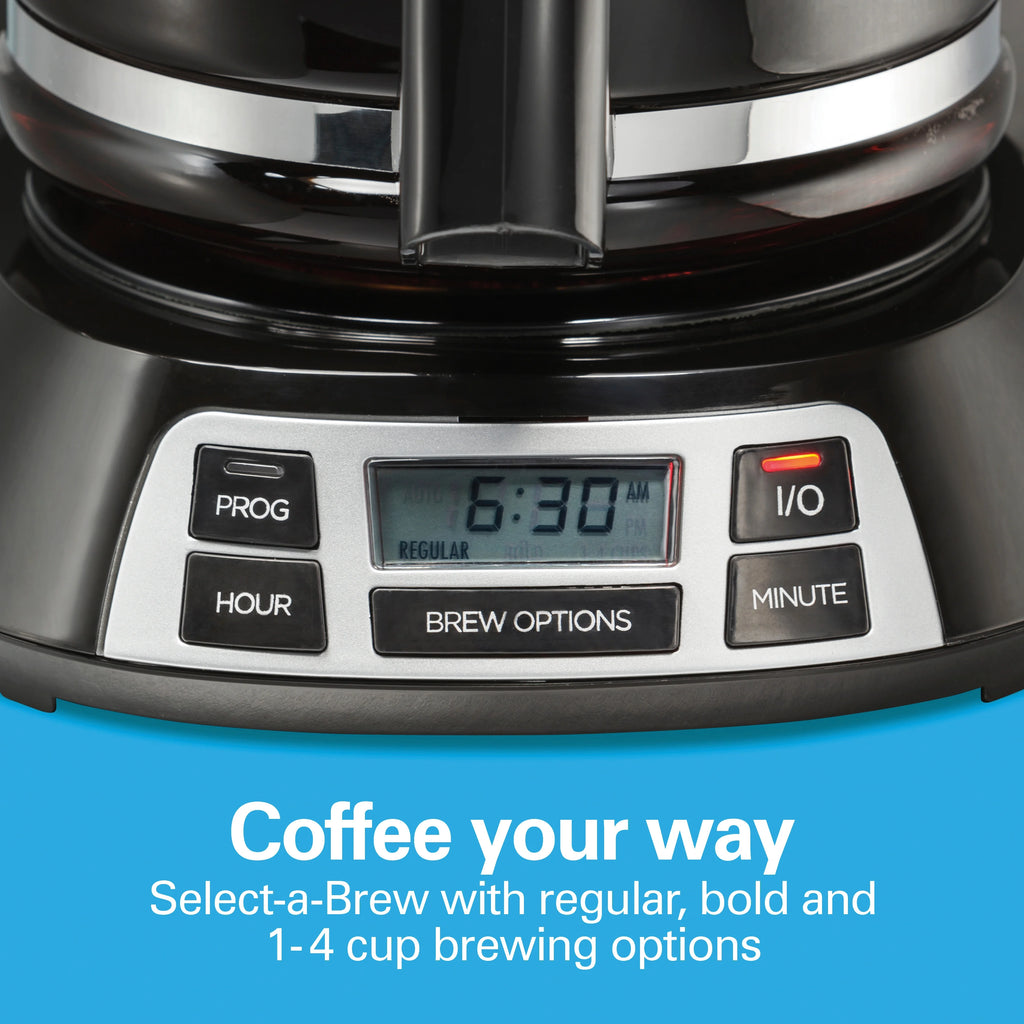 Programmable Coffee Maker, 12 Cups, Stainless Steel H2816
