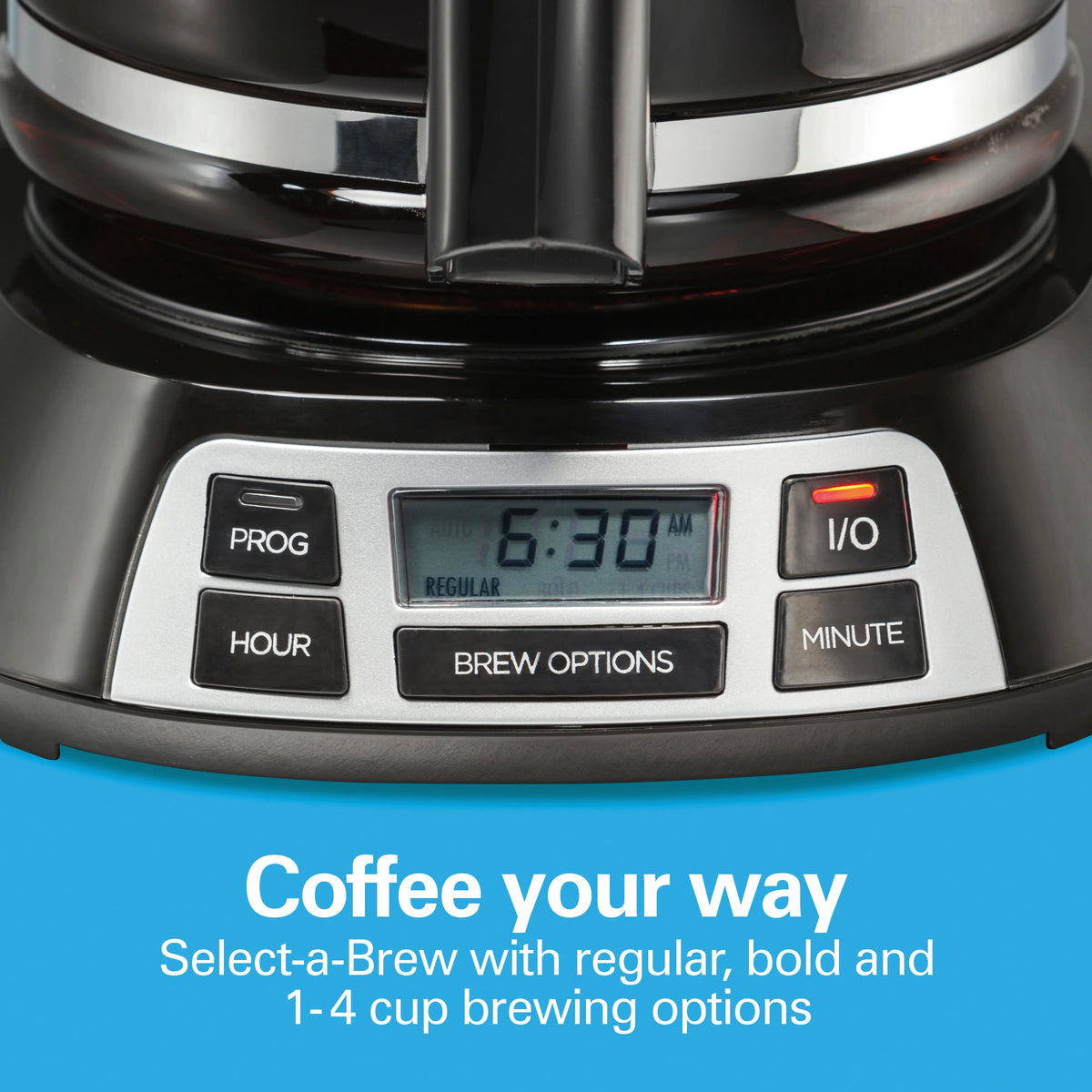Programmable Coffee Maker, 12 Cups, Stainless Steel H2816