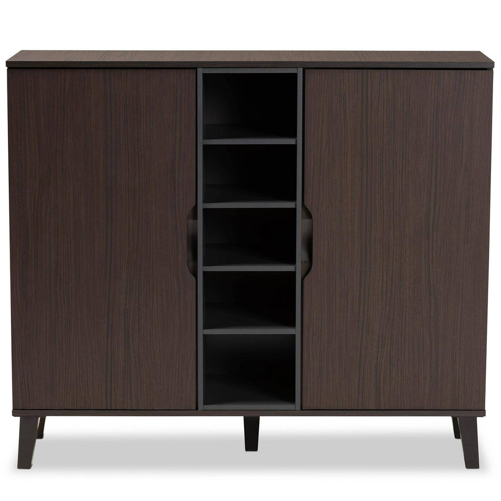 Two-Tone Dark Brown and Grey Wood Dresser Z598078
